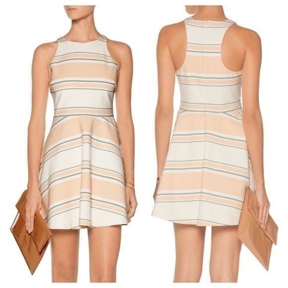 Robe Courte Elizabeth And James - Rayures Noires Et Blanches - Sans Manches - Taille US 8